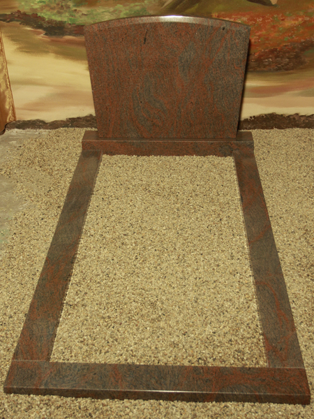 Granieten grafmonument staander met rand